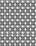 Modern Black White Geometric Lattice Rug