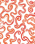 Crimson Swirl Abstract Ribbon Rug