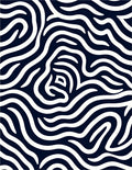 Dark Navy Winding Organic Swirl Rug
