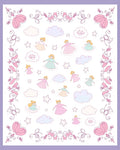 Whimsical Pink Ballerina Clouds stars Rug