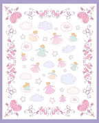Whimsical Pink Ballerina Clouds stars Rug