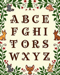 Whimsical Alphabet Border Animals Rug