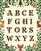 Whimsical Alphabet Border Animals Rug