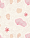 Coral Pink Seaside Seashell Splash Rug