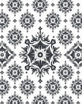 Monochromatic Floral Medallion Symmetry Rug