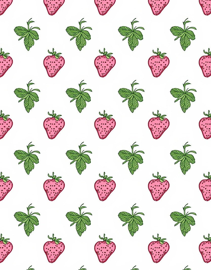 Pink Strawberry Garden Arrangement Rug
