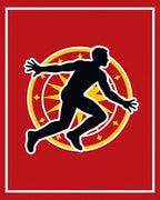 Dynamic Runner With Sunburst Halo Rug