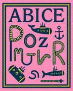 Pink Navy Yellow Nautical Alphabet Rug