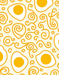 Sunny Yellow Fried Egg Swirls Rug