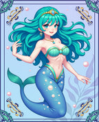Aqua Mermaid Pearl Ocean Jewel Rug