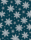 White Snowflake Winter Night Rug