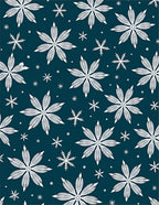 White Snowflake Winter Night Rug