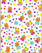 Whimsical Cats Polka Dots Collage Rug