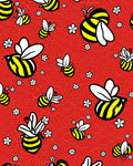Whimsical Yellow Bee Bumble Flower Rug