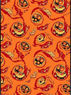 Crimson Orange Abstract Swirl Medallion Rug