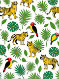 Jungle Tigers and Tropical Birds Rug