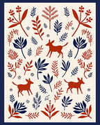 Rustic Woodland Creature Botanical Rug