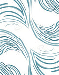 Deep Teal Brushstroke Flow Rug