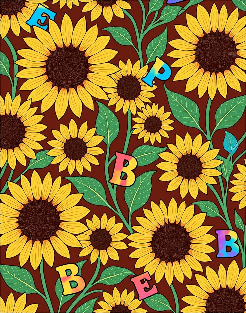 Golden Yellow Sunflower Garden Bloom Rug