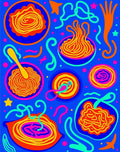 Whimsical Foodie Swirls And Loops Rug