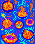 Whimsical Foodie Swirls And Loops Rug