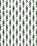 Dark Green Botanical Stem Repeat Rug