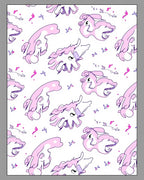 Playful Pink Cartoon Creatures Abstract Rug
