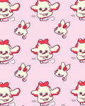 Whimsical Pink Cartoon Monster Repeat Rug