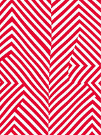 Bold Red White Geometric Chevron Rug