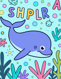 Playful Blue Dolphin Coral Reef Underwater Rug