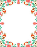 Coral And Teal Koi Flower Garden Border Rug
