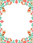 Coral And Teal Koi Flower Garden Border Rug