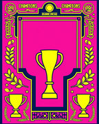 Victory Trophy Laurel Wreath Celebration Rug