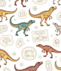 Dinosaur Fossil Sketch Collection Rug