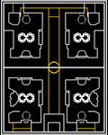 Modern Yellow Geometric Outline Rug