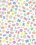 Multicolor Alphabet Scatter Fun Rug