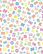 Multicolor Alphabet Scatter Fun Rug