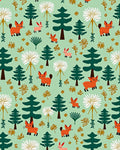 Whimsical Woodland Creatures Fox and Bunny Rug