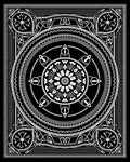 Black White Detailed Mandala Ornamental Rug