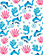 Blue Dolphin Coral Charm Rug