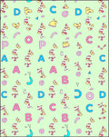 Playful Alphabet Pastel Grid Rug