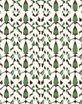 Earthy Green Abstract Geometric Arrangement Rug