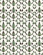 Earthy Green Abstract Geometric Arrangement Rug