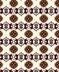 Maroon Gold Emblem Geometric Stripe Rug