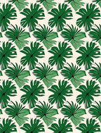 Emerald Green Tropical Leaf Arrangement Rug