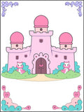 Pink Castle with Cute Hippo Charm Rug
