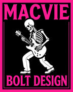 Skeleton Rocker Plays Electric Guitar Rug