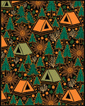 Woodland Tent Meadow Camping Nature Rug