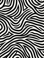 Black White Organic Abstract Lines Rug