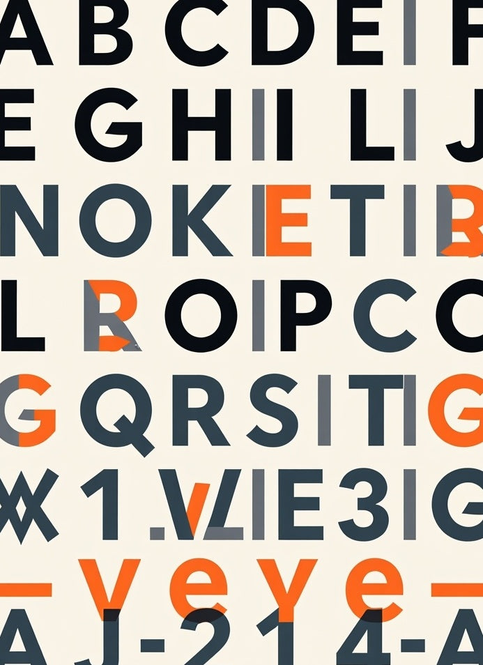 Modern Geometric Alphabet Block Rug